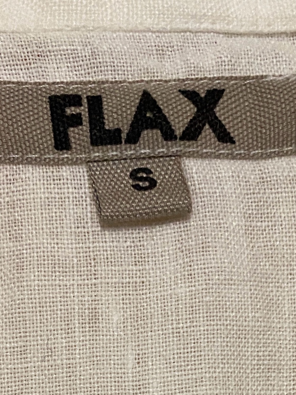 Flax 100% Line White Short-Sleeve Button-Down Shirt - Picture 3 of 5